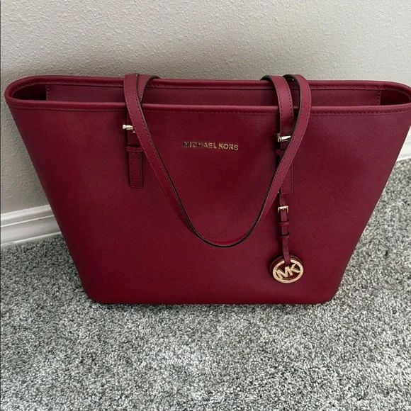 Michael Kors Deep Red Tote Bag - Picture 1 of 10